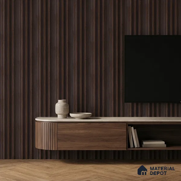 Wooden Look PN 06862 9.2 ft x 6.1 inch Charcoal Panel - 16 mm | Suitable for Living Room, Bedroom & TV Cabinet | Width is Subjected to 5% Variation