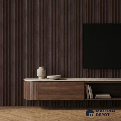 Wooden Look PN 06862 9.2 ft x 6.1 inch Charcoal Panel - 16 mm | Suitable for Living Room, Bedroom & TV Cabinet | Width is Subjected to 5% Variation