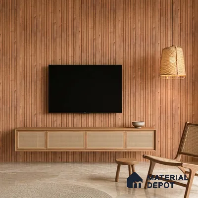 Wooden Look PN 06864 9.2 ft x 6.1 inch Charcoal Panel - 16 mm | Suitable for Living Room, Bedroom & TV Cabinet | Width is Subjected to 5% Variation