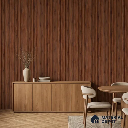 Wooden Look PN 06866 9.2 ft x 6.1 inch Charcoal Panel - 16 mm | Suitable for Living Room, Bedroom & TV Cabinet | Width is Subjected to 5% Variation