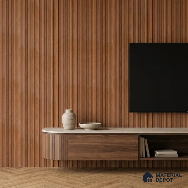 Wooden Look PN 06868 9.2 ft x 6.1 inch Charcoal Panel - 16 mm | Suitable for Living Room, Bedroom & TV Cabinet | Width is Subjected to 5% Variation