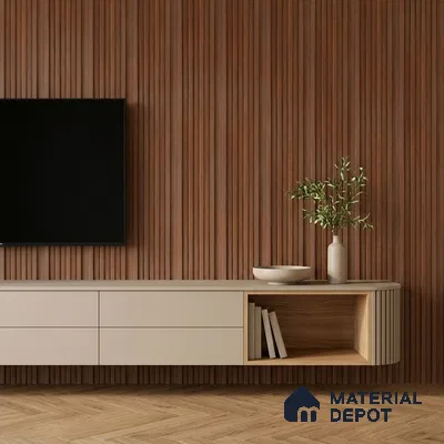 Wooden Look PN 06870 9.2 ft x 6.1 inch Charcoal Panel - 16 mm | Suitable for Living Room, Bedroom & TV Cabinet | Width is Subjected to 5% Variation