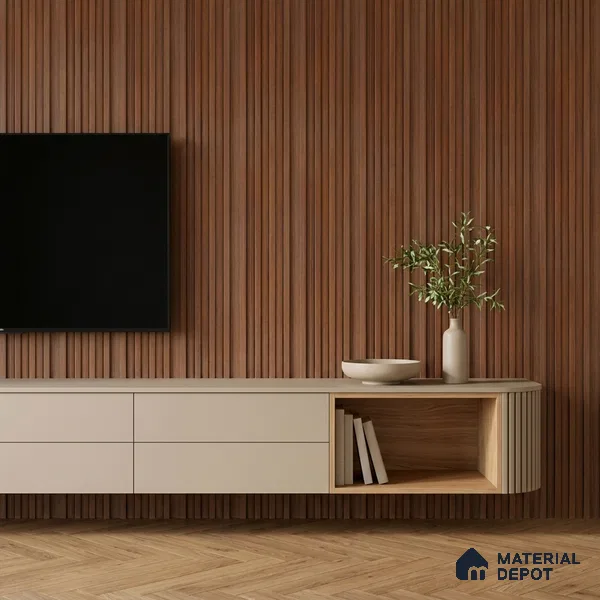 Wooden Look PN 06870 9.2 ft x 6.1 inch Charcoal Panel - 16 mm | Suitable for Living Room, Bedroom & TV Cabinet | Width is Subjected to 5% Variation
