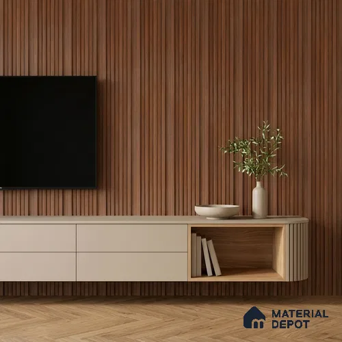 Wooden Look PN 06870 9.2 ft x 6.1 inch Charcoal Panel - 16 mm | Suitable for Living Room, Bedroom & TV Cabinet | Width is Subjected to 5% Variation