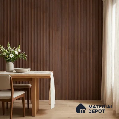 Wooden Look PN 06871 9.2 ft x 6.1 inch Charcoal Panel - 16 mm | Suitable for Living Room, Bedroom & TV Cabinet | Width is Subjected to 5% Variation