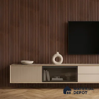 Wooden Look PN 06871 9.2 ft x 6.1 inch Charcoal Panel - 16 mm | Suitable for Living Room, Bedroom & TV Cabinet | Width is Subjected to 5% Variation
