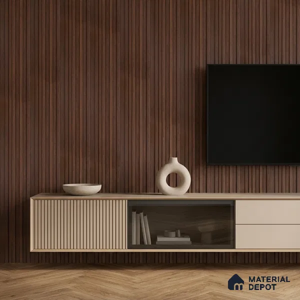 Wooden Look PN 06871 9.2 ft x 6.1 inch Charcoal Panel - 16 mm | Suitable for Living Room, Bedroom & TV Cabinet | Width is Subjected to 5% Variation