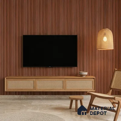 Wooden Look PN 06872 9.2 ft x 6.1 inch Charcoal Panel - 16 mm | Suitable for Living Room, Bedroom & TV Cabinet | Width is Subjected to 5% Variation
