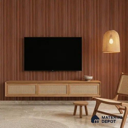 Wooden Look PN 06872 9.2 ft x 6.1 inch Charcoal Panel - 16 mm | Suitable for Living Room, Bedroom & TV Cabinet | Width is Subjected to 5% Variation