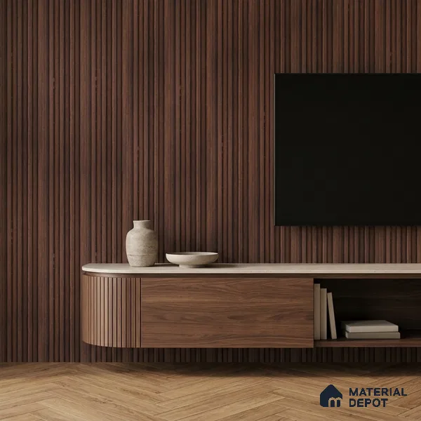 Wooden Look PN 06873 9.2 ft x 6.1 inch Charcoal Panel - 16 mm | Suitable for Living Room, Bedroom & TV Cabinet | Width is Subjected to 5% Variation
