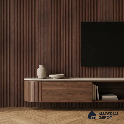 Wooden Look PN 06873 9.2 ft x 6.1 inch Charcoal Panel - 16 mm | Suitable for Living Room, Bedroom & TV Cabinet | Width is Subjected to 5% Variation