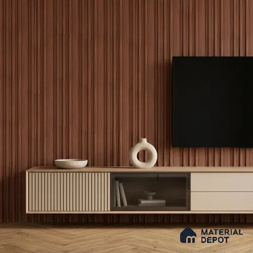 Wooden Look PN 06874 9.2 ft x 6.1 inch Charcoal Panel - 16 mm | Suitable for Living Room, Bedroom & TV Cabinet | Width is Subjected to 5% Variation