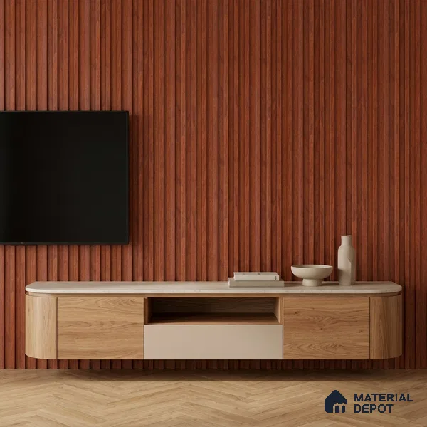 Wooden Look PN 06875 9.2 ft x 6.1 inch Charcoal Panel - 16 mm | Suitable for Living Room, Bedroom & TV Cabinet | Width is Subjected to 5% Variation