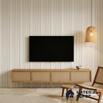 Ivory Beige Plain Colour Look PN 06879 9.2 ft x 6.1 inch Charcoal Panel - 16 mm | Suitable for Living Room, Bedroom & TV Cabinet | Width is Subjected to 5% Variation