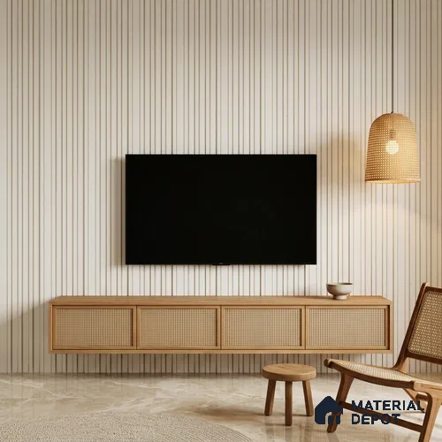 Ivory Beige Plain Colour Look PN 06879 9.2 ft x 6.1 inch Charcoal Panel - 16 mm | Suitable for Living Room, Bedroom & TV Cabinet | Width is Subjected to 5% Variation