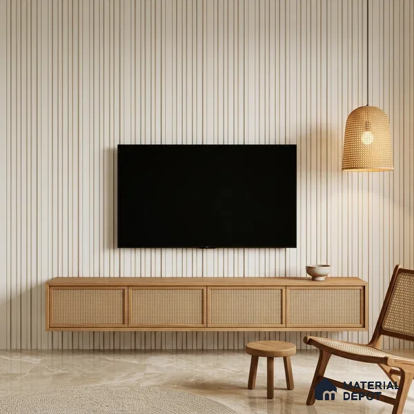 Ivory Beige Plain Colour Look PN 06879 9.2 ft x 6.1 inch Charcoal Panel - 16 mm | Suitable for Living Room, Bedroom & TV Cabinet | Width is Subjected to 5% Variation
