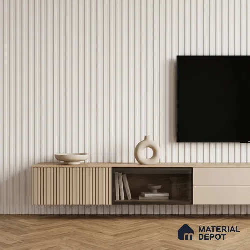 Dove Grey Marble Look PN 06880 9.2 ft x 6.1 inch Charcoal Panel - 16 mm | Suitable for Living Room, Bedroom & TV Cabinet | Width is Subjected to 5% Variation