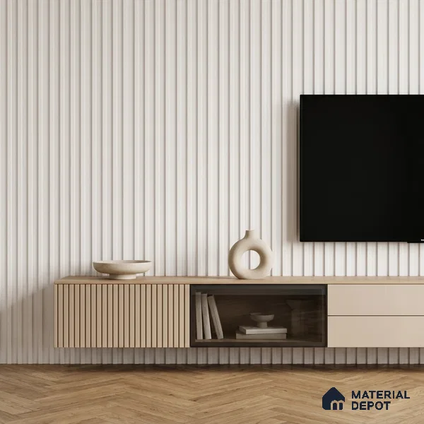 Dove Grey Marble Look PN 06880 9.2 ft x 6.1 inch Charcoal Panel - 16 mm | Suitable for Living Room, Bedroom & TV Cabinet | Width is Subjected to 5% Variation