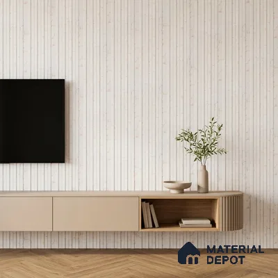 Ivory Beige Marble Look PN 06882 9.2 ft x 6.1 inch Charcoal Panel - 16 mm | Suitable for Living Room, Bedroom & TV Cabinet | Width is Subjected to 5% Variation