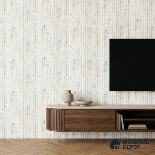 Ivory Beige Marble Look PN 06883 9.2 ft x 6.1 inch Charcoal Panel - 16 mm | Suitable for Living Room, Bedroom & TV Cabinet | Width is Subjected to 5% Variation