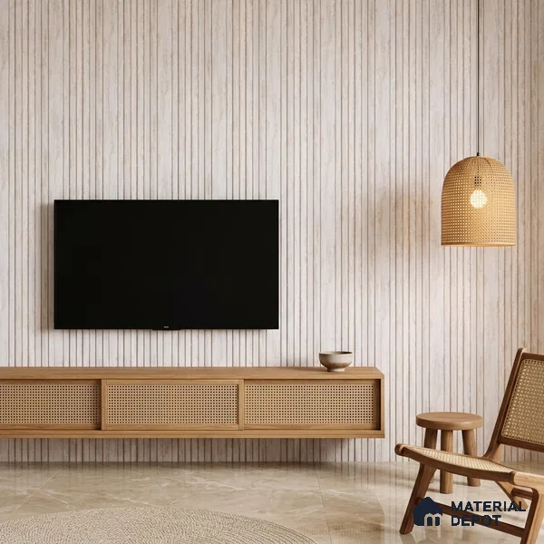 Dove Grey Marble Look PN 06885 9.2 ft x 6.1 inch Charcoal Panel - 16 mm | Suitable for Living Room, Bedroom & TV Cabinet | Width is Subjected to 5% Variation
