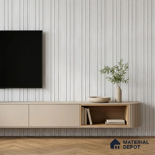 Dove Grey Marble Look PN 06887 9.2 ft x 6.1 inch Charcoal Panel - 16 mm | Suitable for Living Room, Bedroom & TV Cabinet | Width is Subjected to 5% Variation