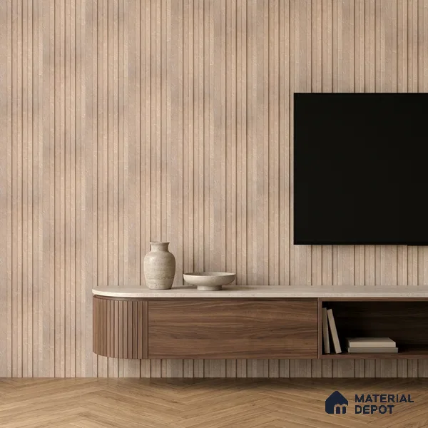 Cappuccino Beige Marble Look PN 06888 9.2 ft x 6.1 inch Charcoal Panel - 16 mm | Suitable for Living Room, Bedroom & TV Cabinet | Width is Subjected to 5% Variation