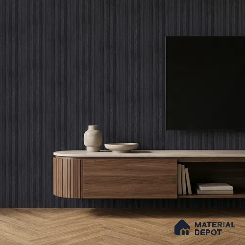 Graphite Black Marble Look PN 06891 9.2 ft x 6.1 inch Charcoal Panel - 16 mm | Suitable for Living Room, Bedroom & TV Cabinet | Width is Subjected to 5% Variation