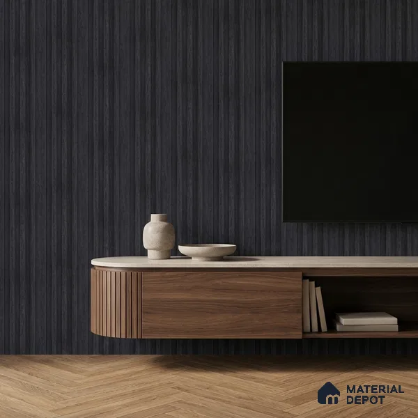 Graphite Black Marble Look PN 06891 9.2 ft x 6.1 inch Charcoal Panel - 16 mm | Suitable for Living Room, Bedroom & TV Cabinet | Width is Subjected to 5% Variation