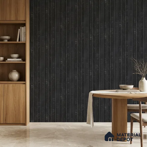 Wenge Brown Marble Look PN 06892 9.2 ft x 6.1 inch Charcoal Panel - 16 mm | Suitable for Living Room, Bedroom & TV Cabinet | Width is Subjected to 5% Variation