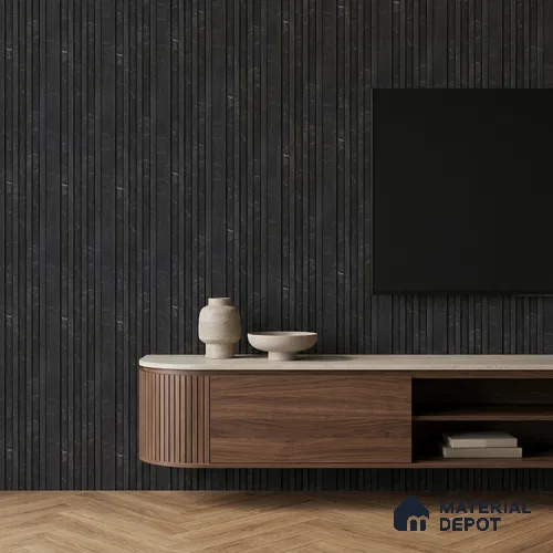 Wenge Brown Marble Look PN 06892 9.2 ft x 6.1 inch Charcoal Panel - 16 mm | Suitable for Living Room, Bedroom & TV Cabinet | Width is Subjected to 5% Variation