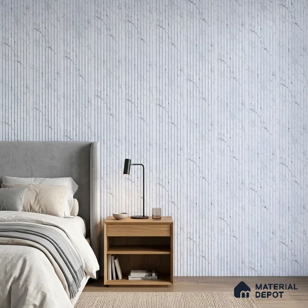 Lavender Marble Look PN 06894 8 ft x 6 inch Charcoal Panel - 6 mm | Suitable for Living Room, Bedroom & TV Cabinet | Width is Subjected to 5% Variation