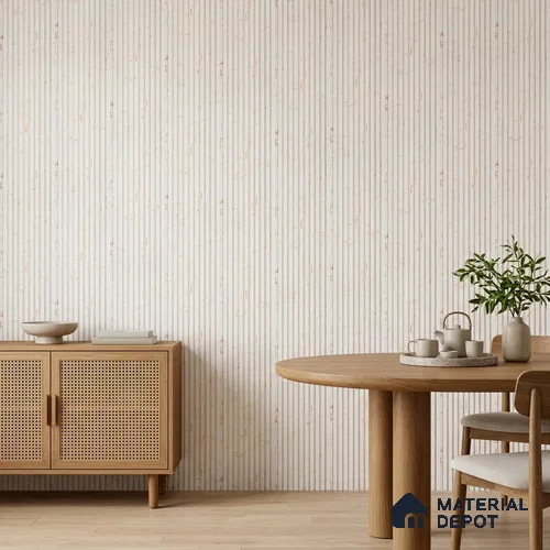 Ivory Beige Marble Look PN 06896 8 ft x 6 inch Charcoal Panel - 6 mm | Suitable for Living Room, Bedroom & TV Cabinet | Width is Subjected to 5% Variation