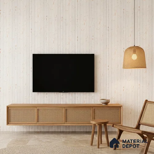 Ivory Beige Marble Look PN 06896 8 ft x 6 inch Charcoal Panel - 6 mm | Suitable for Living Room, Bedroom & TV Cabinet | Width is Subjected to 5% Variation