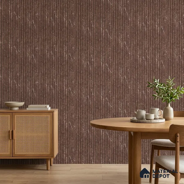 Cappucino Brown Marble Look PN 06897 8 ft x 6 inch Charcoal Panel - 6 mm | Suitable for Living Room, Bedroom & TV Cabinet | Width is Subjected to 5% Variation