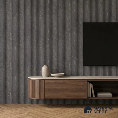 Cappucino Brown Marble Look PN 06899 8 ft x 6 inch Charcoal Panel - 6 mm | Suitable for Living Room, Bedroom & TV Cabinet | Width is Subjected to 5% Variation