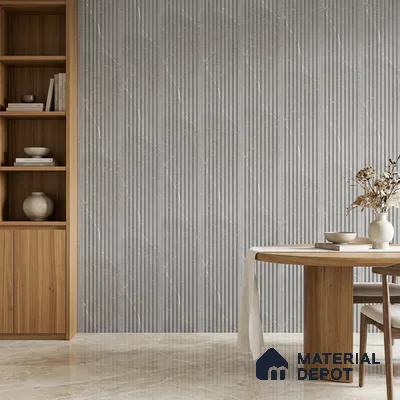Cloud Grey Marble Look PN 06902 8 ft x 6 inch Charcoal Panel - 6 mm | Suitable for Living Room, Bedroom & TV Cabinet | Width is Subjected to 5% Variation