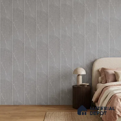 Cloud Grey Marble Look PN 06902 8 ft x 6 inch Charcoal Panel - 6 mm | Suitable for Living Room, Bedroom & TV Cabinet | Width is Subjected to 5% Variation