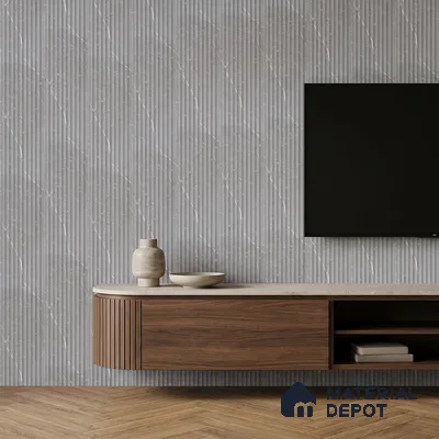 Cloud Grey Marble Look PN 06902 8 ft x 6 inch Charcoal Panel - 6 mm | Suitable for Living Room, Bedroom & TV Cabinet | Width is Subjected to 5% Variation