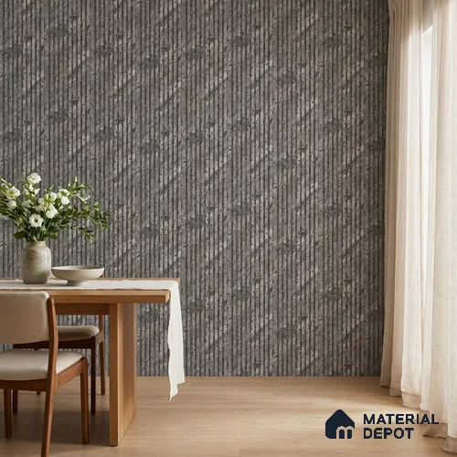 Steel Grey Marble Look PN 06905 8 ft x 6 inch Charcoal Panel - 6 mm | Suitable for Living Room, Bedroom & TV Cabinet | Width is Subjected to 5% Variation