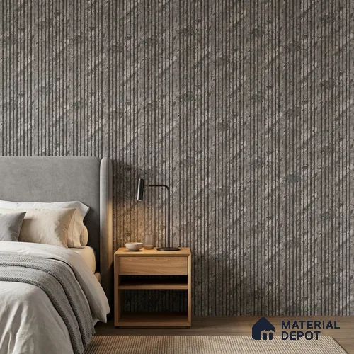 Steel Grey Marble Look PN 06905 8 ft x 6 inch Charcoal Panel - 6 mm | Suitable for Living Room, Bedroom & TV Cabinet | Width is Subjected to 5% Variation