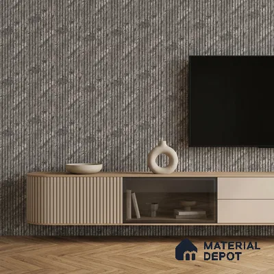 Steel Grey Marble Look PN 06905 8 ft x 6 inch Charcoal Panel - 6 mm | Suitable for Living Room, Bedroom & TV Cabinet | Width is Subjected to 5% Variation