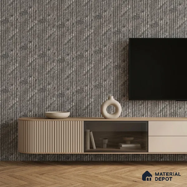 Steel Grey Marble Look PN 06905 8 ft x 6 inch Charcoal Panel - 6 mm | Suitable for Living Room, Bedroom & TV Cabinet | Width is Subjected to 5% Variation