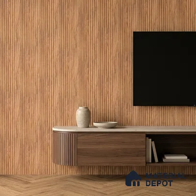 Wooden Look PN 06911 8 ft x 6 inch Charcoal Panel - 6 mm | Suitable for Living Room, Bedroom & TV Cabinet | Width is Subjected to 5% Variation