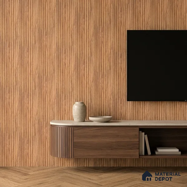 Wooden Look PN 06911 8 ft x 6 inch Charcoal Panel - 6 mm | Suitable for Living Room, Bedroom & TV Cabinet | Width is Subjected to 5% Variation