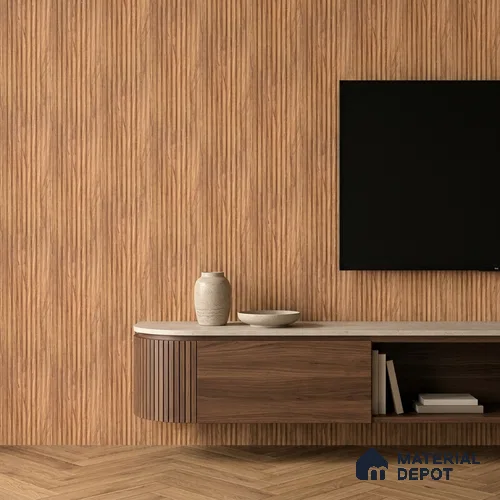 Wooden Look PN 06911 8 ft x 6 inch Charcoal Panel - 6 mm | Suitable for Living Room, Bedroom & TV Cabinet | Width is Subjected to 5% Variation