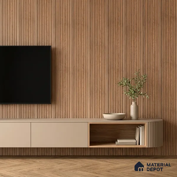 Wooden Look PN 06913 8 ft x 6 inch Charcoal Panel - 6 mm | Suitable for Living Room, Bedroom & TV Cabinet | Width is Subjected to 5% Variation