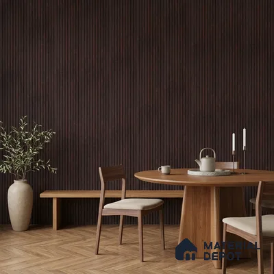 Wooden Look PN 06914 8 ft x 6 inch Charcoal Panel - 6 mm | Suitable for Living Room, Bedroom & TV Cabinet | Width is Subjected to 5% Variation
