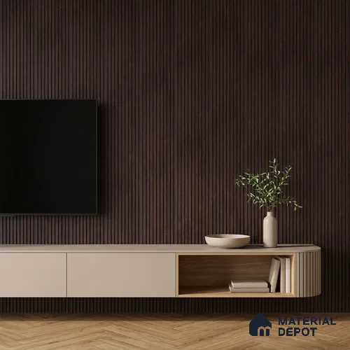 Wooden Look PN 06914 8 ft x 6 inch Charcoal Panel - 6 mm | Suitable for Living Room, Bedroom & TV Cabinet | Width is Subjected to 5% Variation