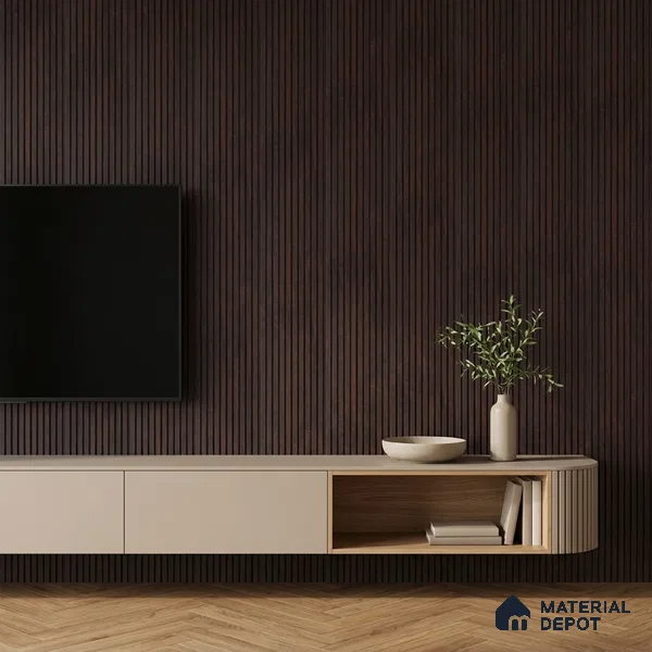 Wooden Look PN 06914 8 ft x 6 inch Charcoal Panel - 6 mm | Suitable for Living Room, Bedroom & TV Cabinet | Width is Subjected to 5% Variation